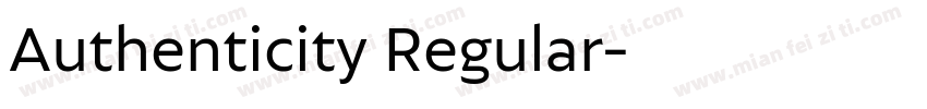 Authenticity Regular字体转换